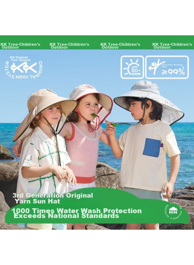 Kocotree Children's Sun Protection Hat, Uv-resistant Baby Sun Visor, Summer Boys Girls Sunhat, Beach Wide-brimmed Hat - Image 1