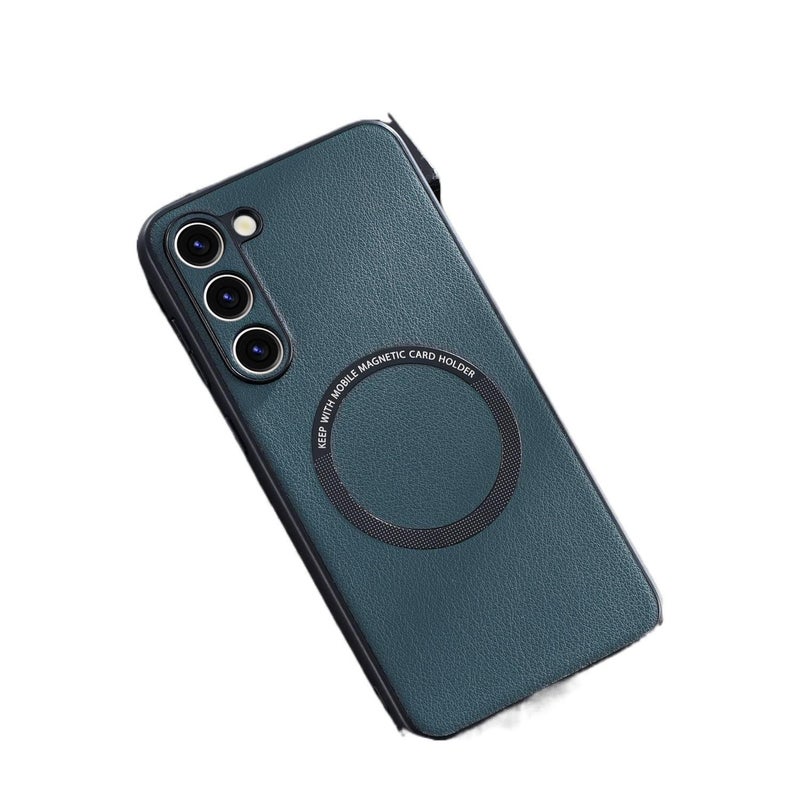 Leather Cover Protective , for Samsung Galaxy A52 , , Mountain Green , Texture for Weekend Trips - Image 1