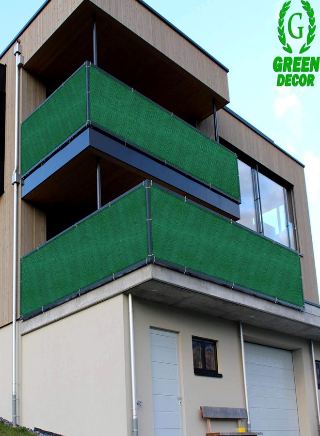 GREEN DECOR HDPE Fabric Self Fold Baby Kids Safety Net Protector for Balcony & Staircase Railing Guard,Balcony Stairway Net Baby Safety Products for Indoor&Outdoor(Green Black Color, 1X3 MTR) - Image 2