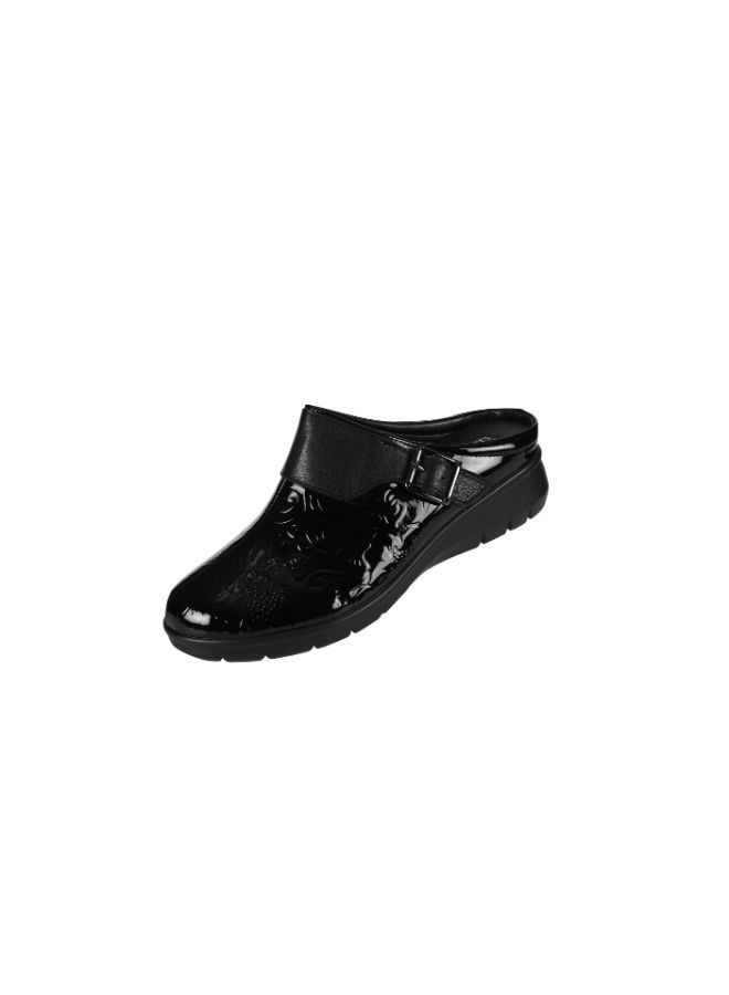 Michelle Morgan 092-2429 Michelle Morgan Ladies Low Wedge Heel Clogs  18397-223 Black 36  - Image 3