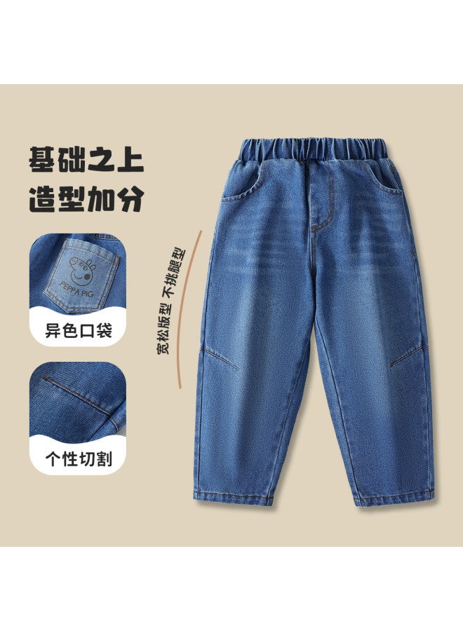 peppa Pig Spring Boys' Fashion Versatile Casual Pants - Kids' Comfortable Jeans - Image 3