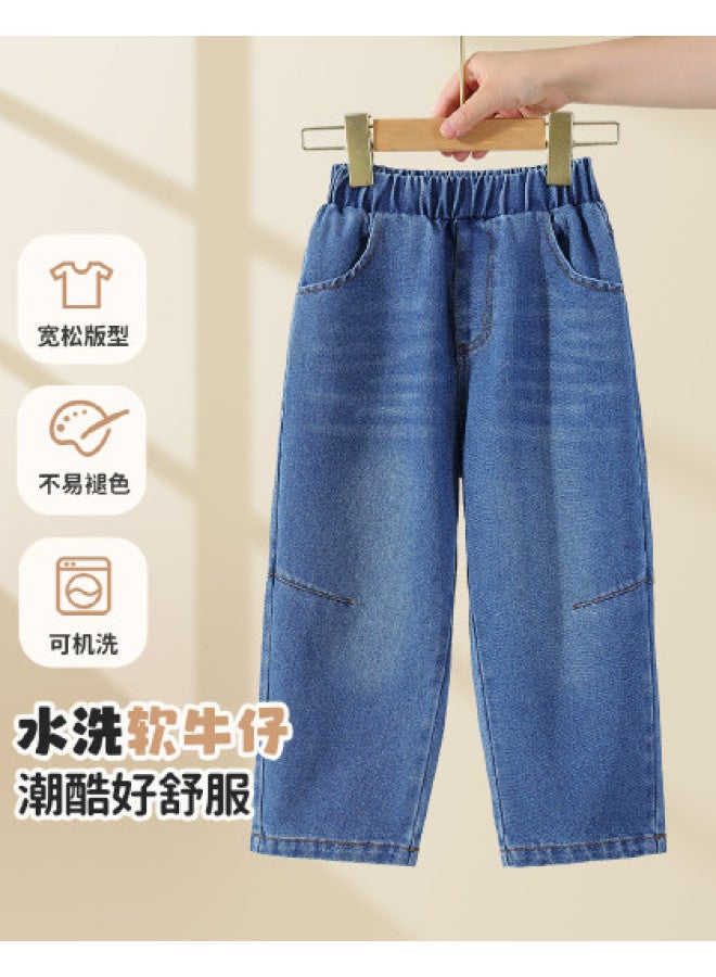 peppa Pig Spring Boys' Fashion Versatile Casual Pants - Kids' Comfortable Jeans - Image 1