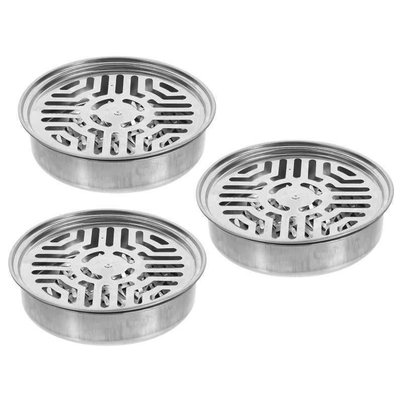 3pcs Stainless Steel Boxes Hollow Round Burning Case Accessory Style - Image 5
