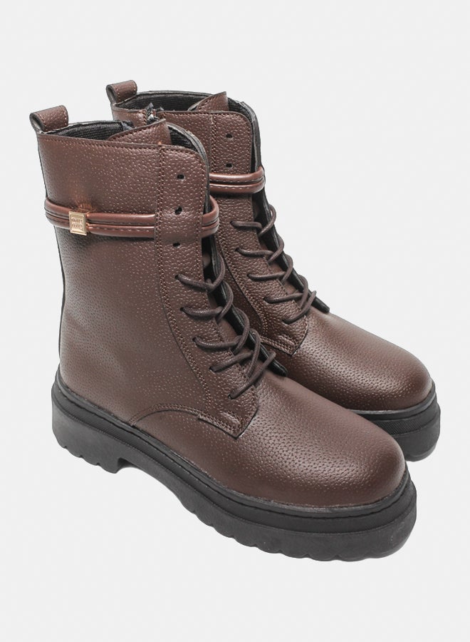 Glitter Women Half-Boots - Brown - Image 1