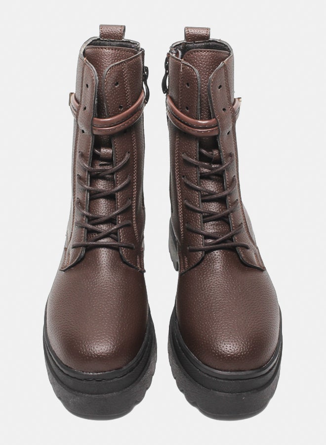 Glitter Women Half-Boots - Brown - Image 3