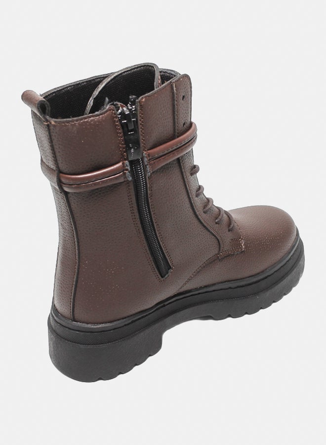 Glitter Women Half-Boots - Brown - Image 4