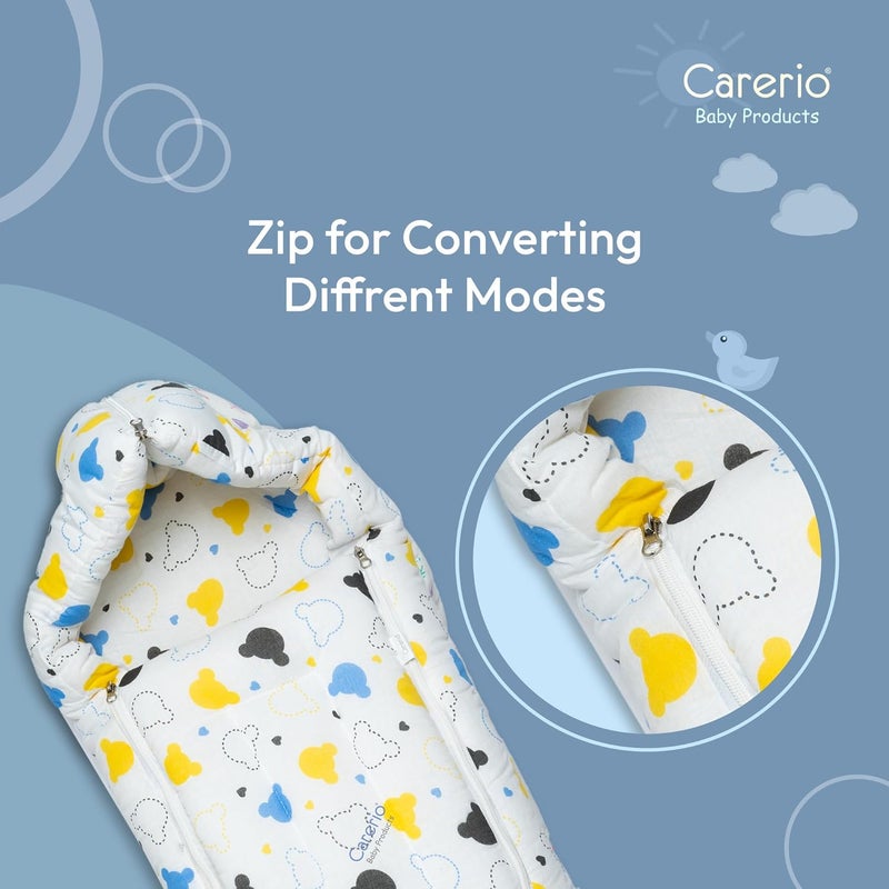 CARERIO Carerio Baby Sleeping Bag Carry Nest Cotton Baby Bedding for New Born Infant Portable Bassinet for Baby Carrying co Sleeping Unisex Baby Sleeping Bed 06 - Image 4