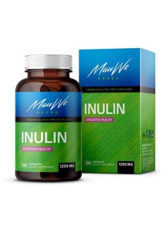Inulin Capsules - Organic Chicory Root Powdered Supplement - May Promote Digestive Function, Gut Health, Weight Management - Stomach Support Rich in Dietary Fiber, Prebiotics - 100 Caps