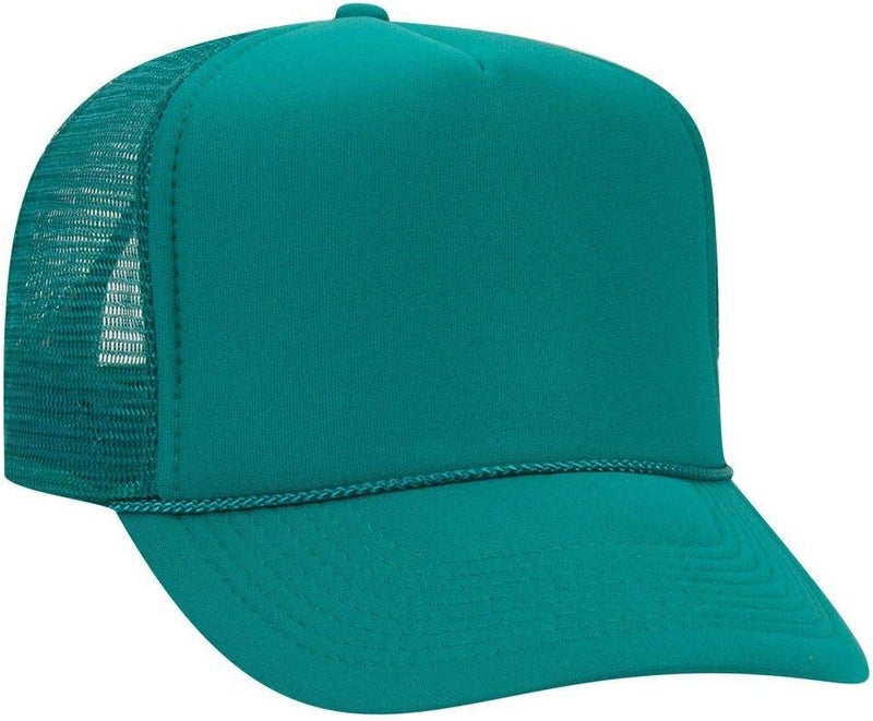 OTTO Polyester Foam Front 5 Panel High Crown Mesh Back Trucker Hat - Image 1