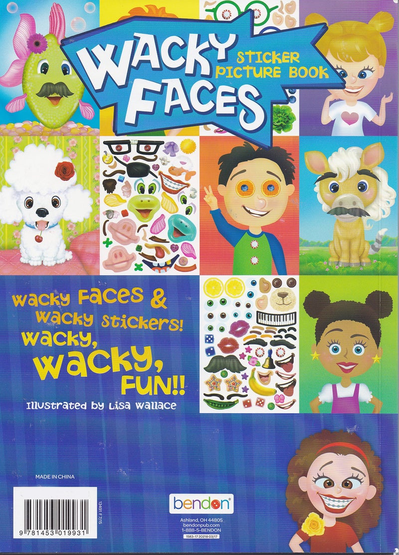 Bendon Create-A-Face Sticker Pad (Wacky Faces) - Image 2
