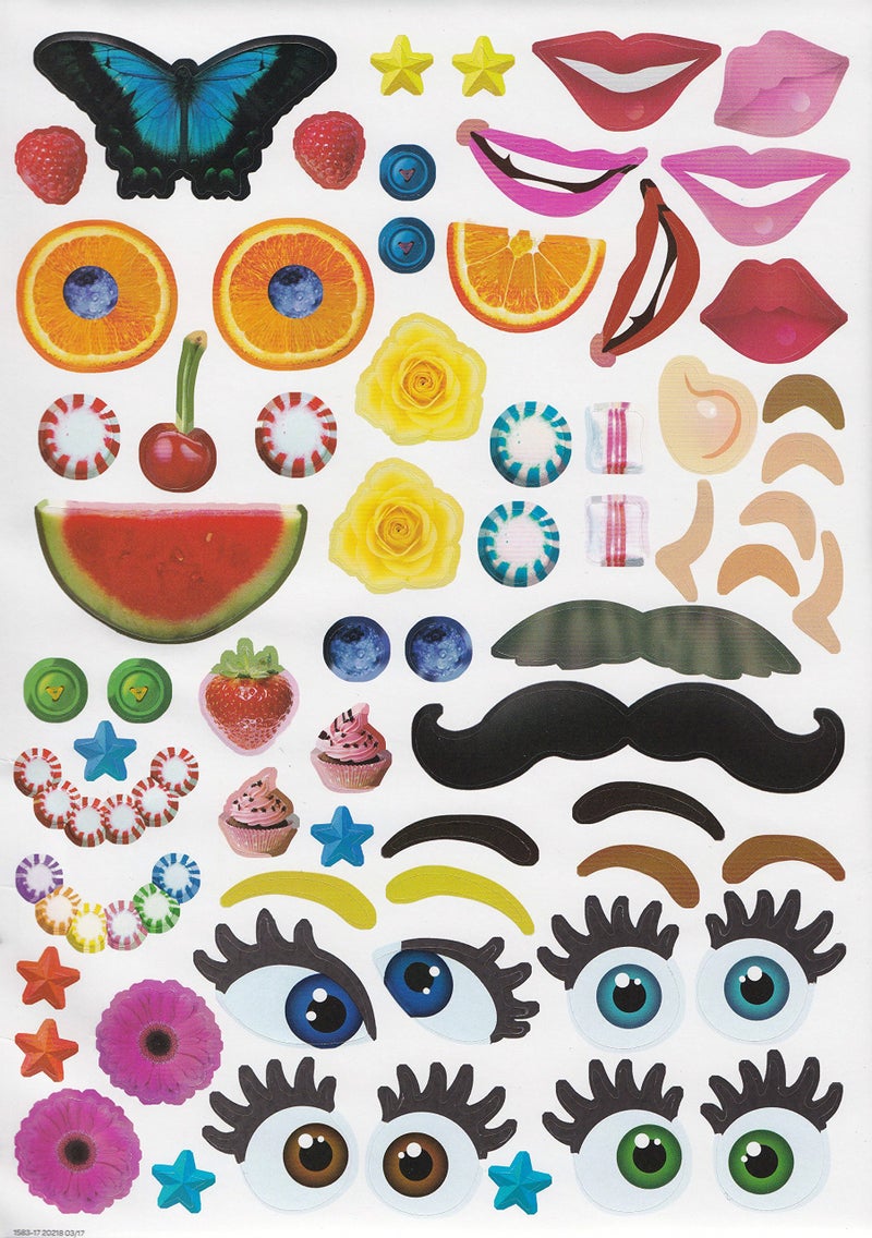 Bendon Create-A-Face Sticker Pad (Wacky Faces) - Image 3