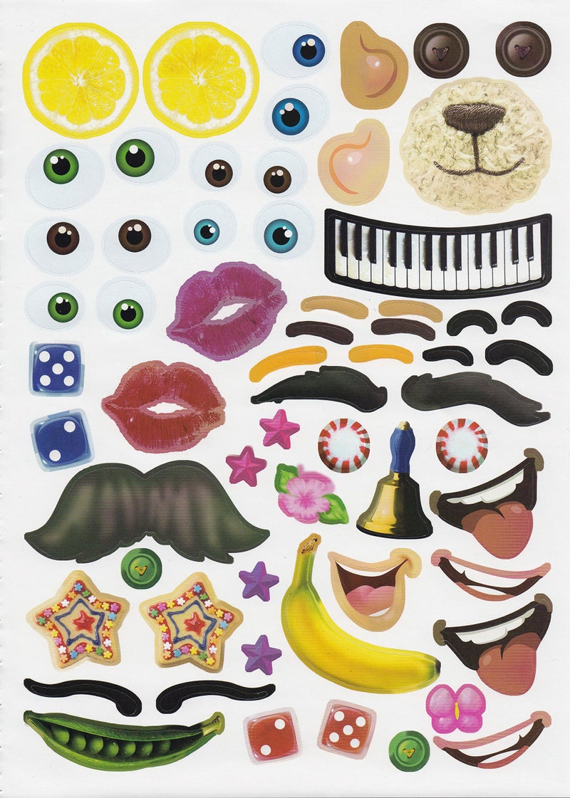 Bendon Create-A-Face Sticker Pad (Wacky Faces) - Image 5