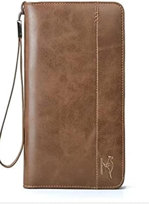 Kangaroo wallet - with external mobile phone case - Havan color