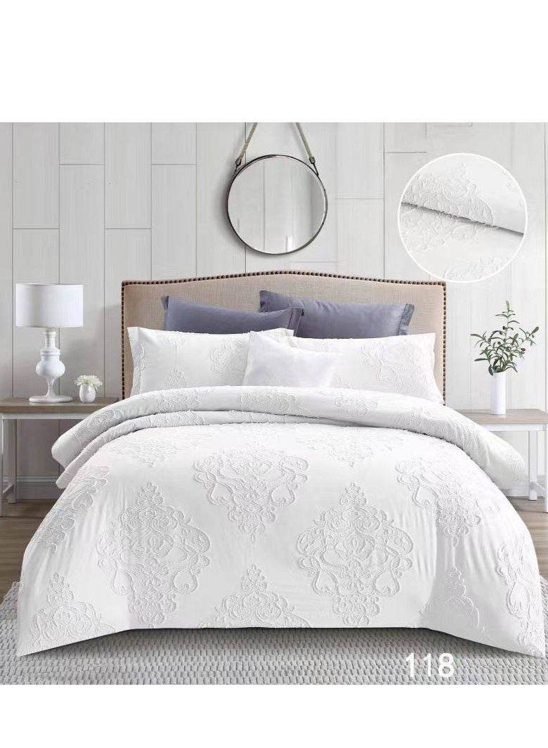 6PCS King Size Bed Sheets & Duvet Cover Set – 220x240cm – Soft, Comfortable, Ac-1 Elegant Bedding Ensemble