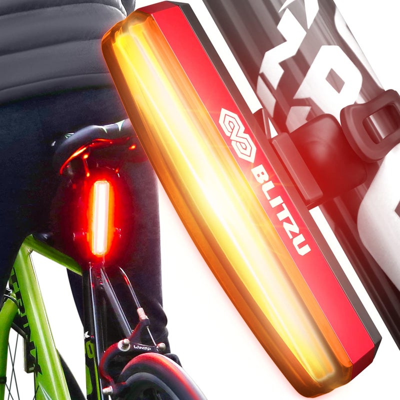 BLITZU Cyborg 200T Bike Lights Taillight USB-C Rechargeable LED Rear Bicycle Light for Night Riding, Cycling Safety Reflector Accessories, Powerful Back Light for Men, Women, Kids - Image 1