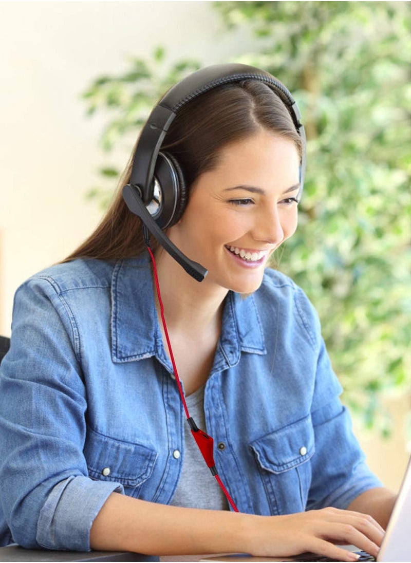 SYOSI - محول كابل لاستبدال كابل سماعة الألعاب Logitech Astro A10 مع التحكم في مستوى الصوت أيضًا لسماعة الألعاب A40/ A40TR ووحدة تحكم Xbox One/ PS4 بطول 2 متر، أحمر - Image 1