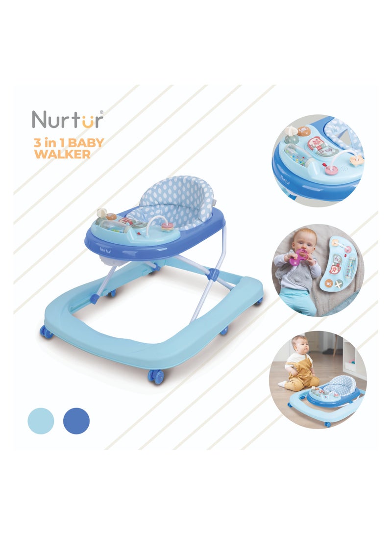 Nurtur 3 In 1 Baby Multi Walker-rocking Function- Music - 3 Height Adjustment, easy fold - Multi - Image 1