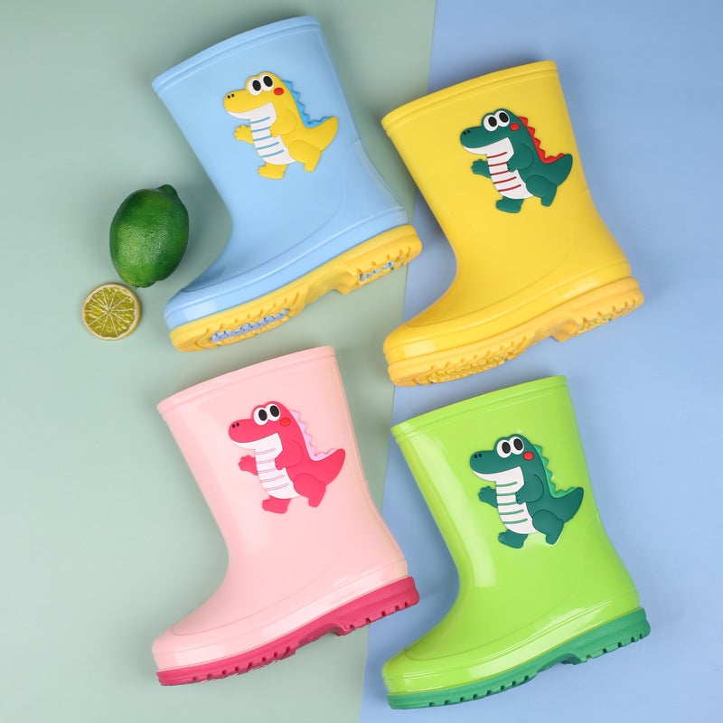 Children'S Rain Boots, Children'S Rain Boots, Children'S Water Shoes, Mid-Tube Velvet Warm Rubber Shoes, Non-Slip, Environmentally Friendly Material - Image 3
