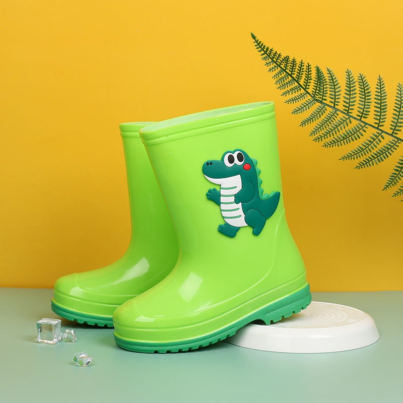 Children'S Rain Boots, Children'S Rain Boots, Children'S Water Shoes, Mid-Tube Velvet Warm Rubber Shoes, Non-Slip, Environmentally Friendly Material - Image 5