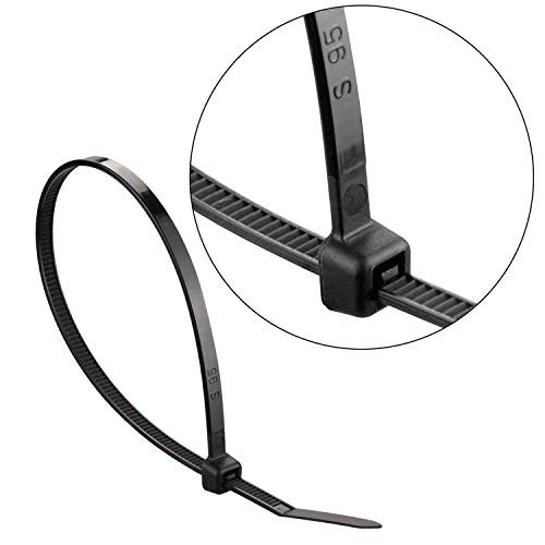 Superun Black Zip Ties 4 Inch, 18 Lbs Tensile Strength Wire Ties (Industrial Grade Cable Ties) Pack of 100 - Image 4