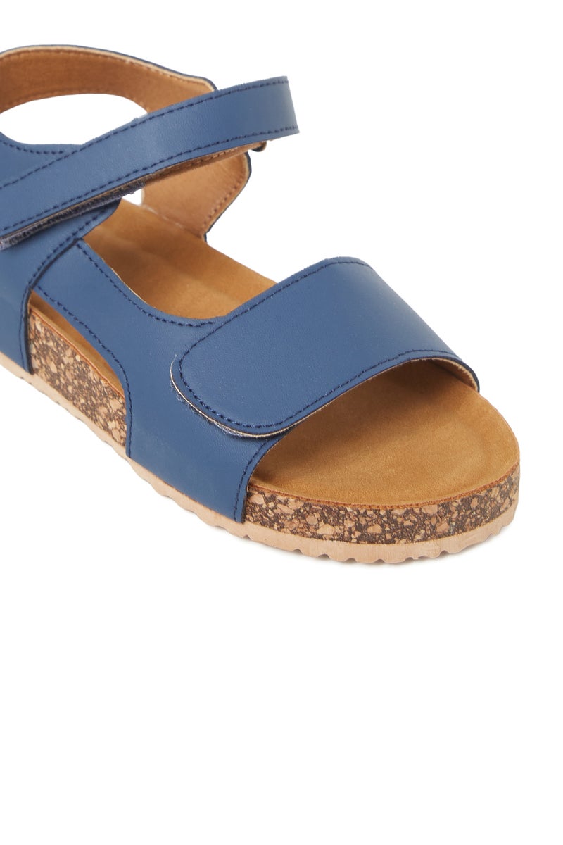 GEOOMNII Sandals for Junior Girls – NAVY Sandals with Ankle Strap | Comfortable PU Upper & TPR Sole - Image 4