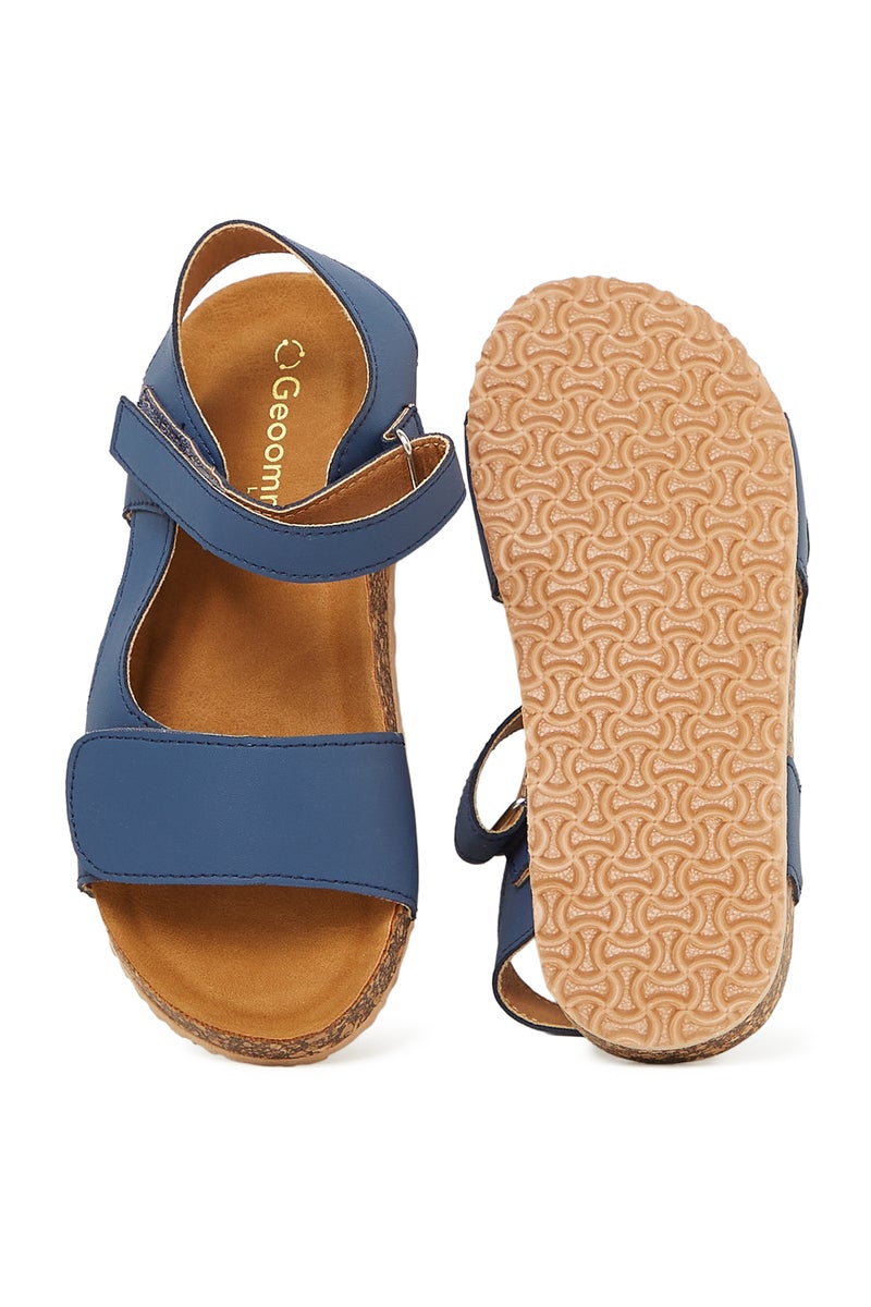 GEOOMNII Sandals for Junior Girls – NAVY Sandals with Ankle Strap | Comfortable PU Upper & TPR Sole - Image 5