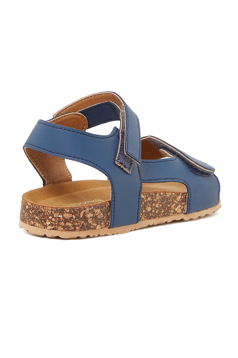 GEOOMNII Sandals for Junior Girls – NAVY Sandals with Ankle Strap | Comfortable PU Upper & TPR Sole - Image 3