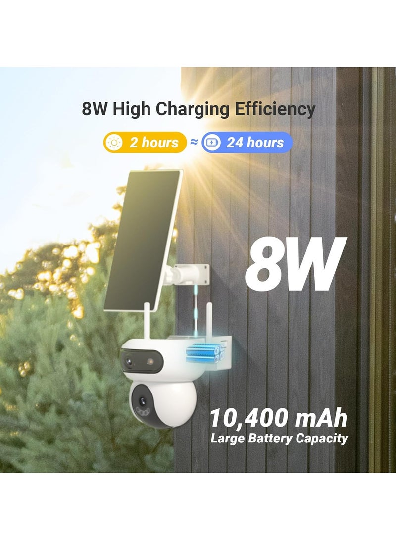 EZVIZ HB90X Dual-Lens 4G Security Camera Kit with 8W Solar Panel – 2K+ Dual 4MP PT Camera, LTE + Wi-Fi, Color Night Vision, AI Human & Vehicle Detection, Two-Way Audio, Outdoor IP Camera | CS-HB90x/SP-R100(4MP+4MP W4GA) - Image 4