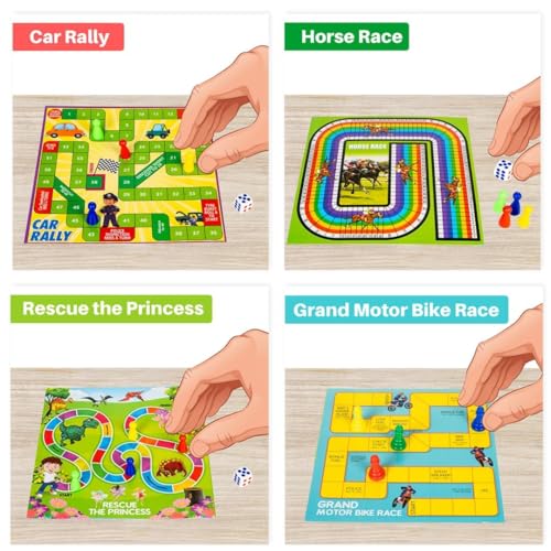 TriLok 14 in 1 Family Board Game Set – Includes Ludo, Business, Snakes & Ladders, Chess, Car Rally, Cricket & More – Ultimate Indoor Game for Kids & Adults – Fun Party Game Combo - Image 4