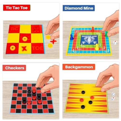 TriLok 14 in 1 Family Board Game Set – Includes Ludo, Business, Snakes & Ladders, Chess, Car Rally, Cricket & More – Ultimate Indoor Game for Kids & Adults – Fun Party Game Combo - Image 3