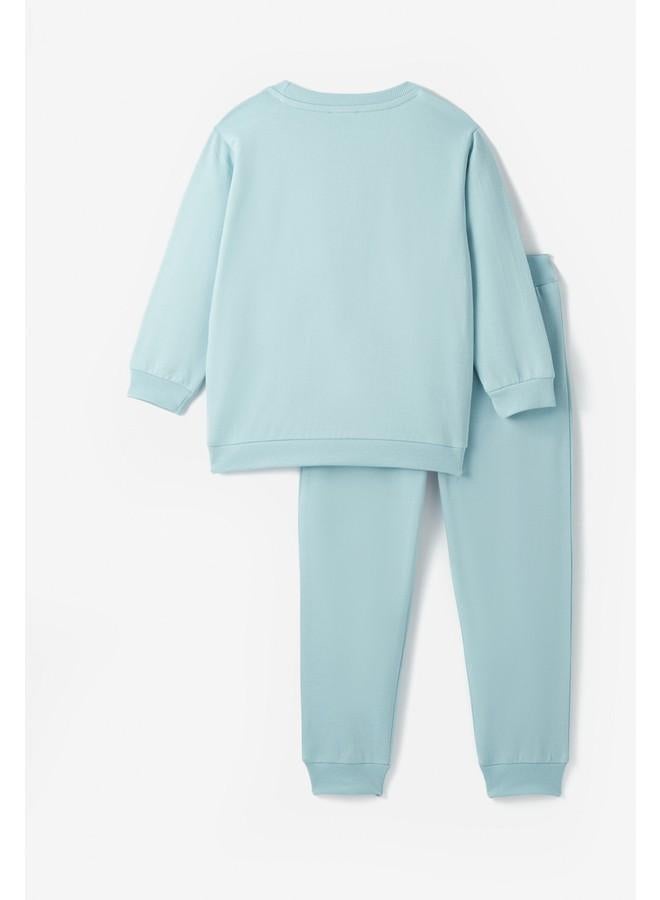 June Baby Boy 2-Pack Printed Tracksuit Set Light Blue - Image 2