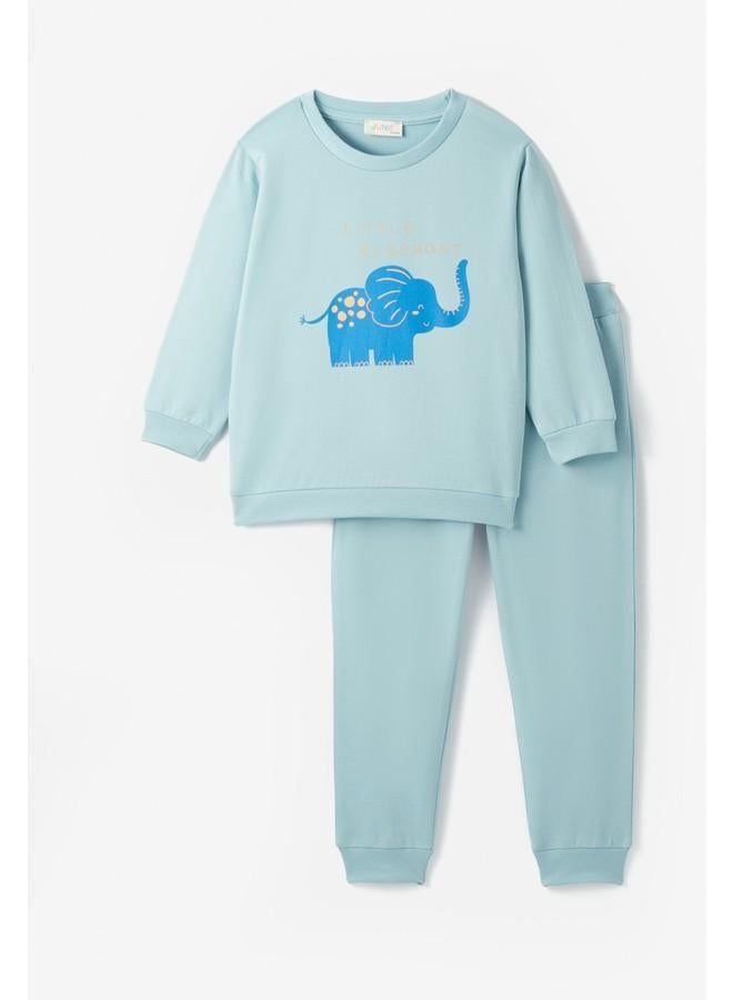 June Baby Boy 2-Pack Printed Tracksuit Set Light Blue - Image 3
