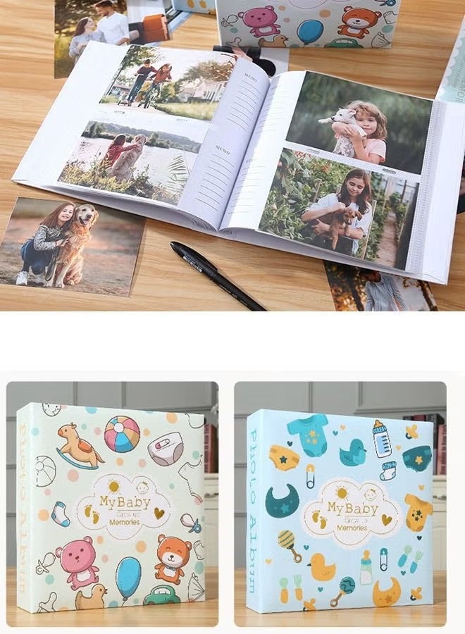 Forest Home 2Packs 200 Pockets Foil Stamping Photo Album for 6 Inches Photos Portable Photo Album for Baby Family Wedding Boys Girls - Image 2