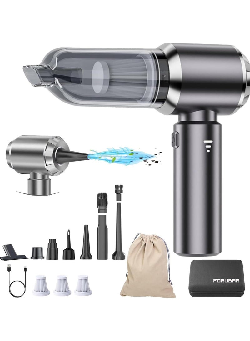 Tradeo Mini Home Vacuum Cleaner High Suction Compressed Air Duster Air Blower 6000mAh Cordless Handheld Car Vacuum Cleaner   Portable for Pet Pair/Sofa/Car/Office - Image 1