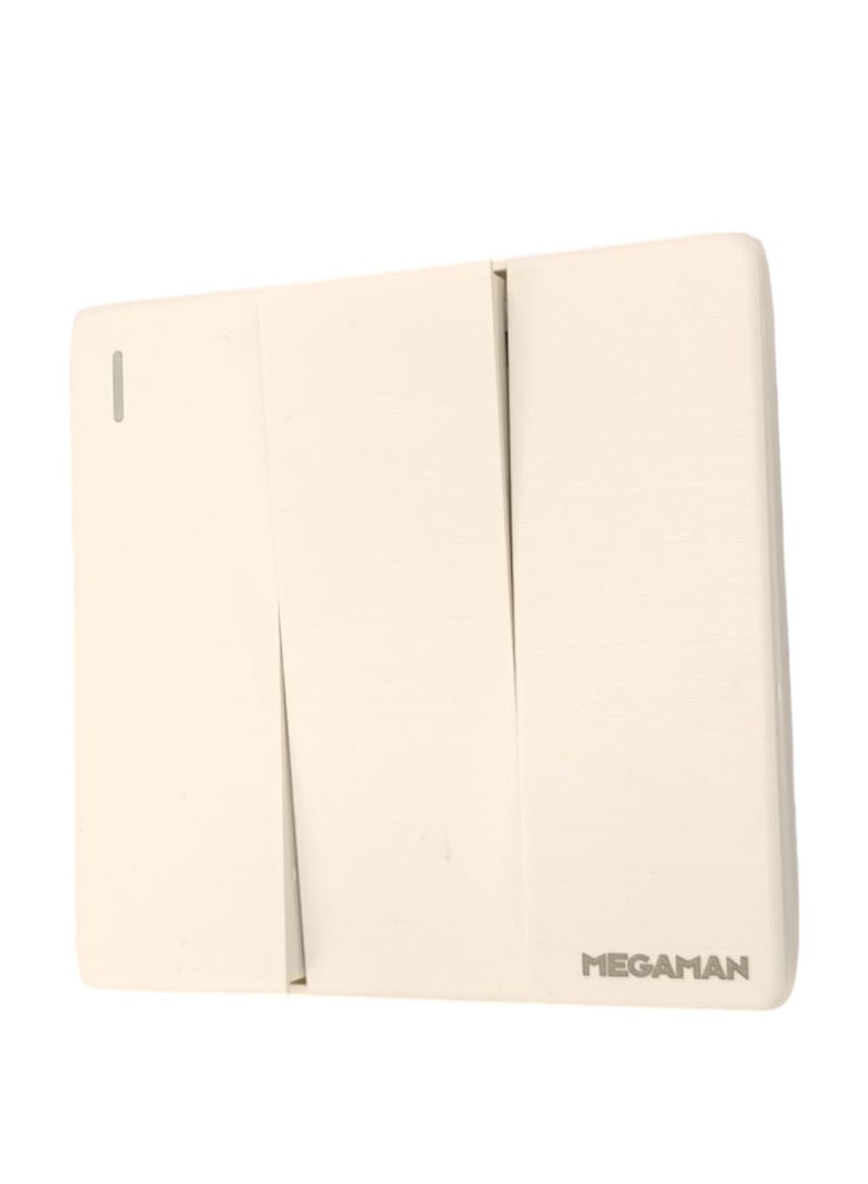 Megaman Switch 3Gang 2Way 10Amp - White - Image 2