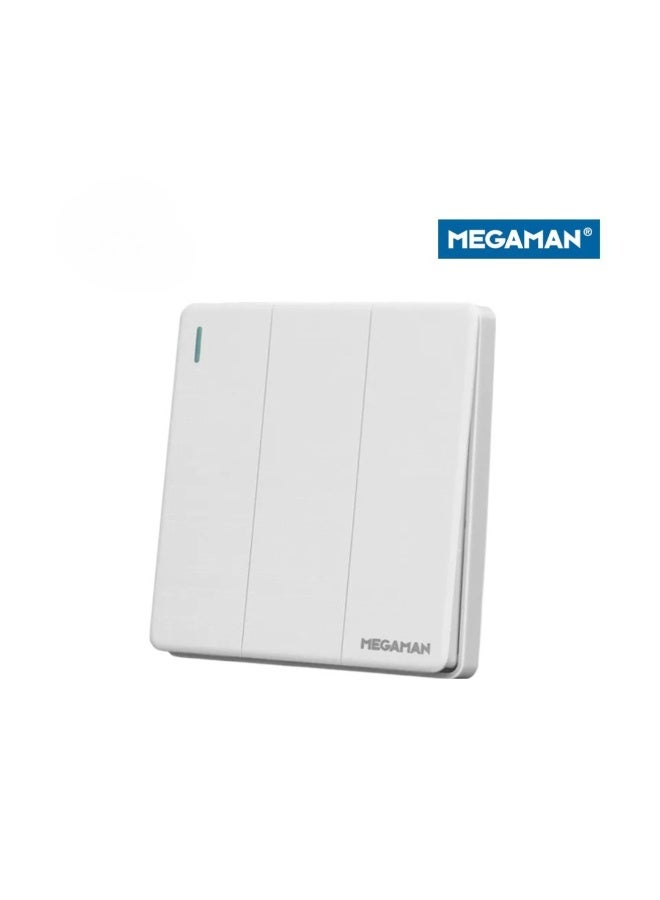 Megaman Switch 3Gang 2Way 10Amp - White - Image 2