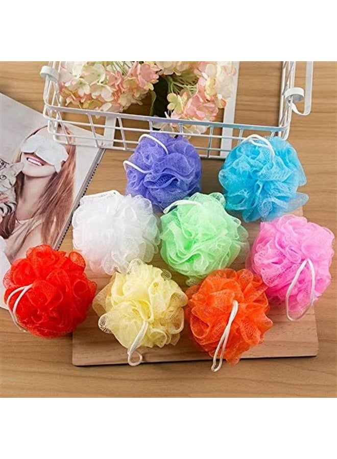 BIMIGET Mesh Loofah Sponges, 8-Pack Small Loofahs for Kids Colorful Sponges Mesh Pouf Resuable Shower Sponges Loofah Bath Ball Back (8 Count (Pack of 1)) - Image 2