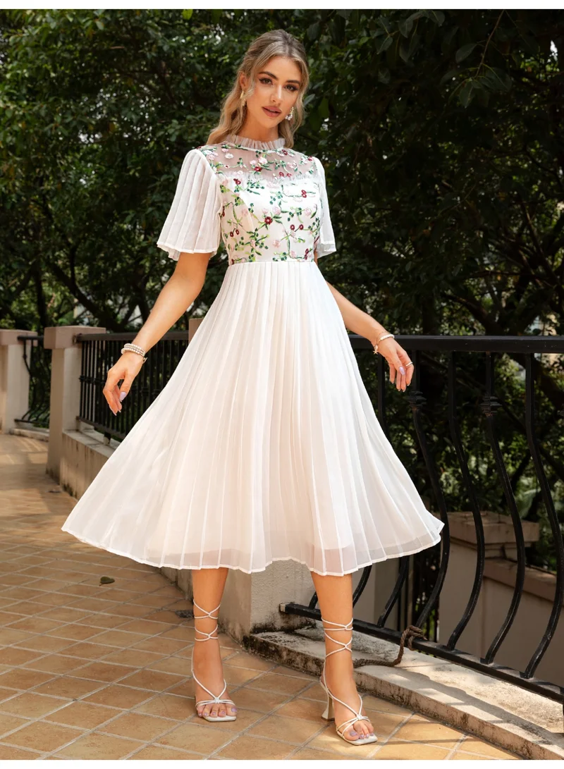SIMPLEE Women's Summer Elegant DressLight & Comfortable Lightweight Cotton Blend Perfect for Outings