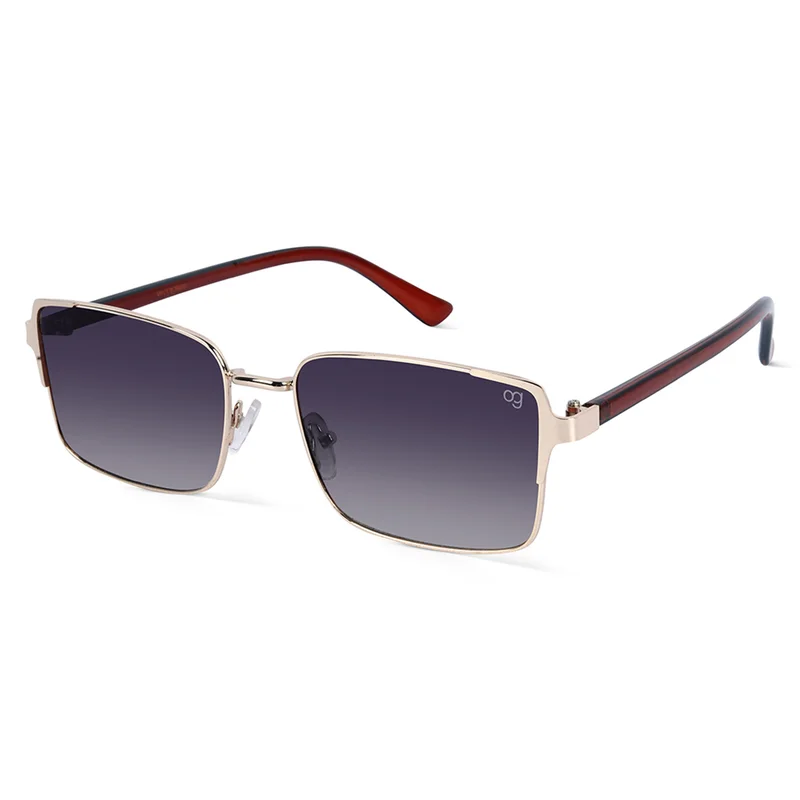 Woggles UV- Protected  Black Rectangle Sunglasses