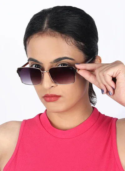 Woggles UV- Protected  Black Rectangle Sunglasses