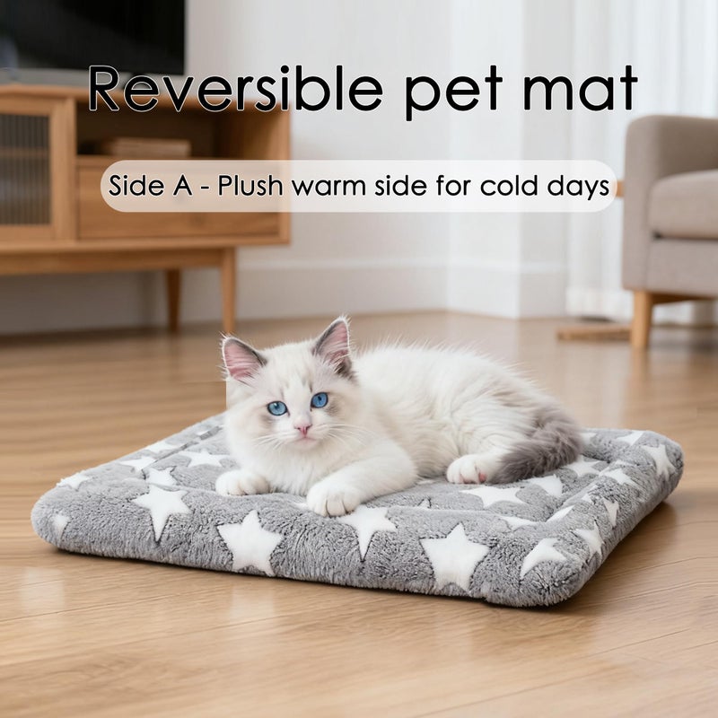 pobopobo Dog Bed Mat for Crate, Soft Kennel Pad, Durable Comfort Mat for Dogs and Cats, Home and Crate Use (Gray, 18"*14"*1.5") - Image 2
