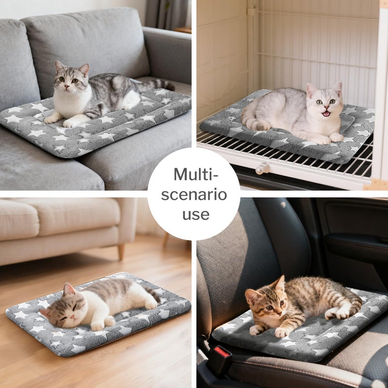 pobopobo Dog Bed Mat for Crate, Soft Kennel Pad, Durable Comfort Mat for Dogs and Cats, Home and Crate Use (Gray, 18"*14"*1.5") - Image 5