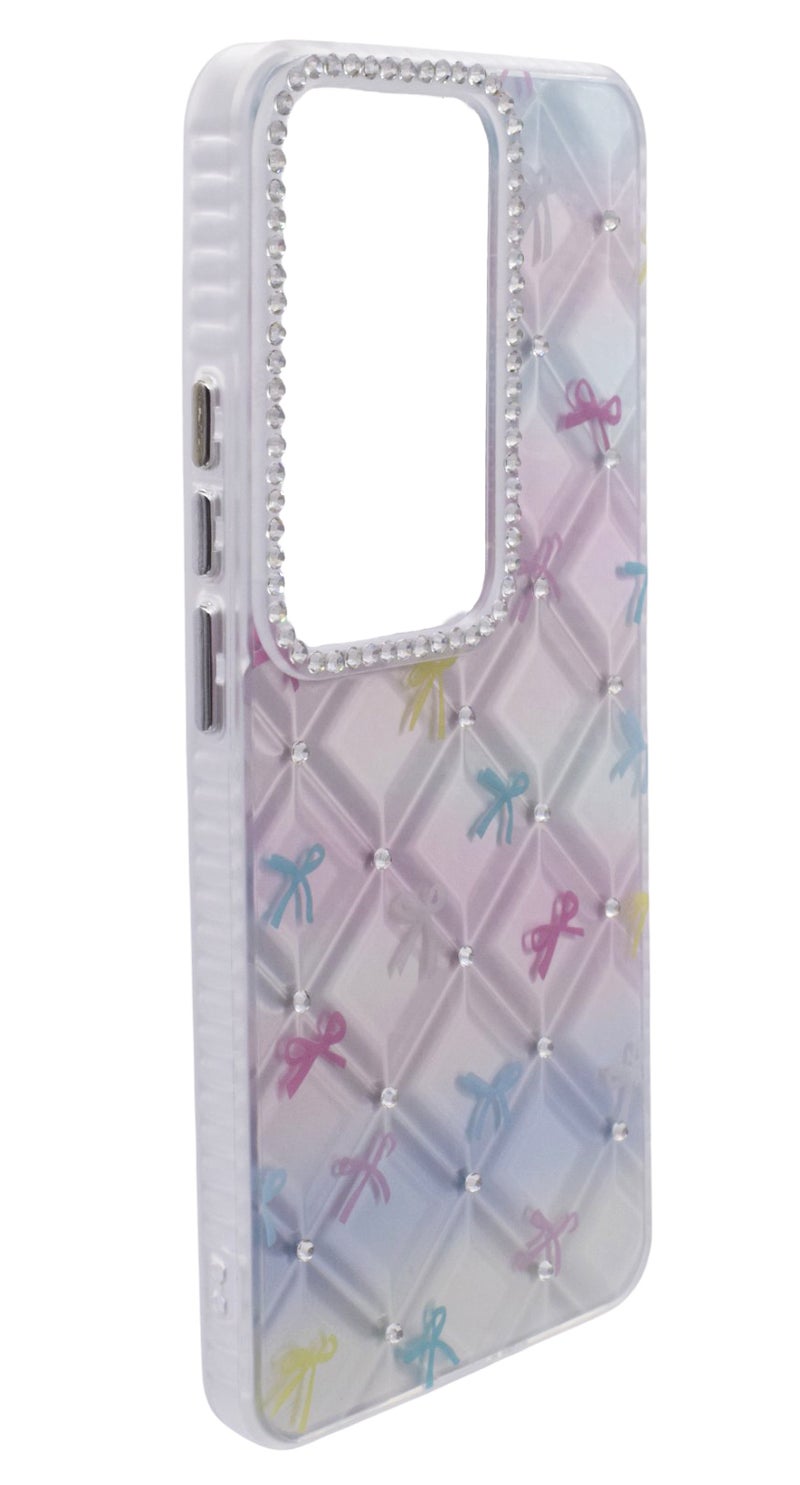CFS TPU Bows Printed Back Cover Case with Rhinestone Camera Border For OPPO Reno 11F - Multicolor - Image 3