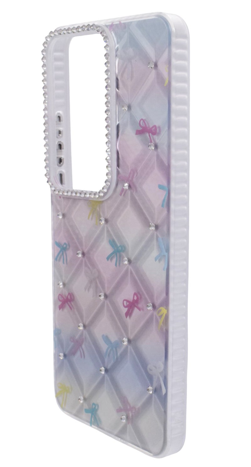 CFS TPU Bows Printed Back Cover Case with Rhinestone Camera Border For OPPO Reno 11F - Multicolor - Image 2