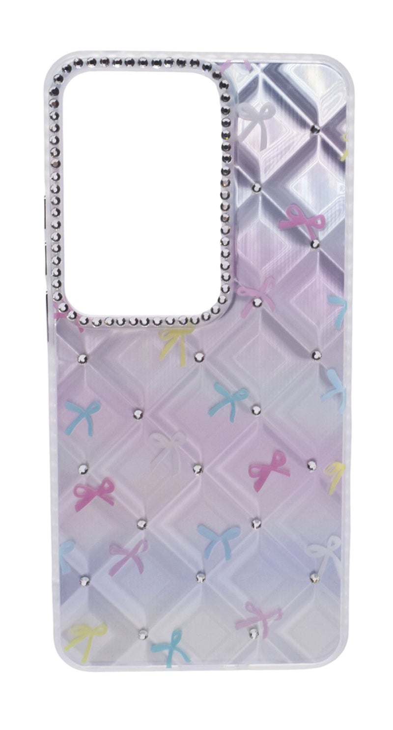CFS TPU Bows Printed Back Cover Case with Rhinestone Camera Border For OPPO Reno 11F - Multicolor - Image 1