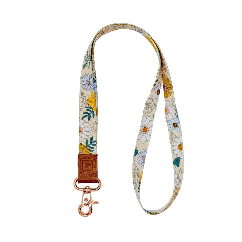Thread Wallets Cool Neck Lanyard for Men & Women, Cute Key ID Badge & Wallet Holder (Blossom) - Image 1