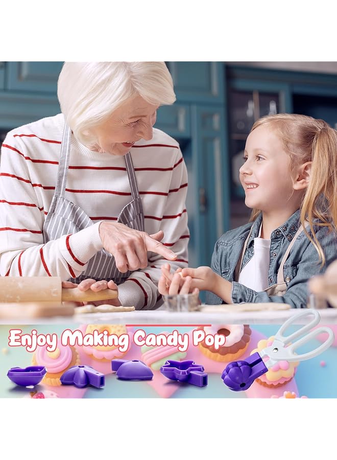 كاست ويف مجموعة قوالب كيك بوب 3 في 1 مع أشكال قلب وزهرة ونجمة، مجموعة قوالب سيليكون غير لاصقة مع مقابض قابلة للإزالة ومضادة للانزلاق للمصاصات والشوكولاتة والحلوى والخبز المنزلي وصنع الحلوى - Image 5