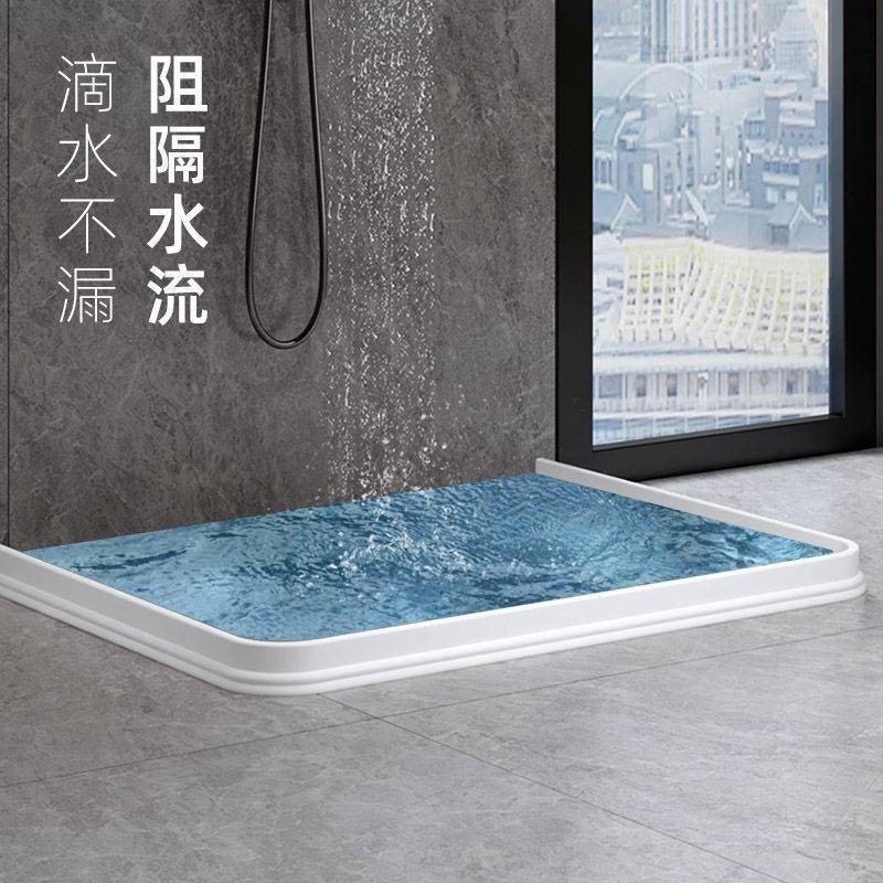 Bathroom Water Stopper: 1m White Silicone Strip - Effective Water Retention Shower Waterproof Strip for Bathroom Shower Room Toilet - Image 3