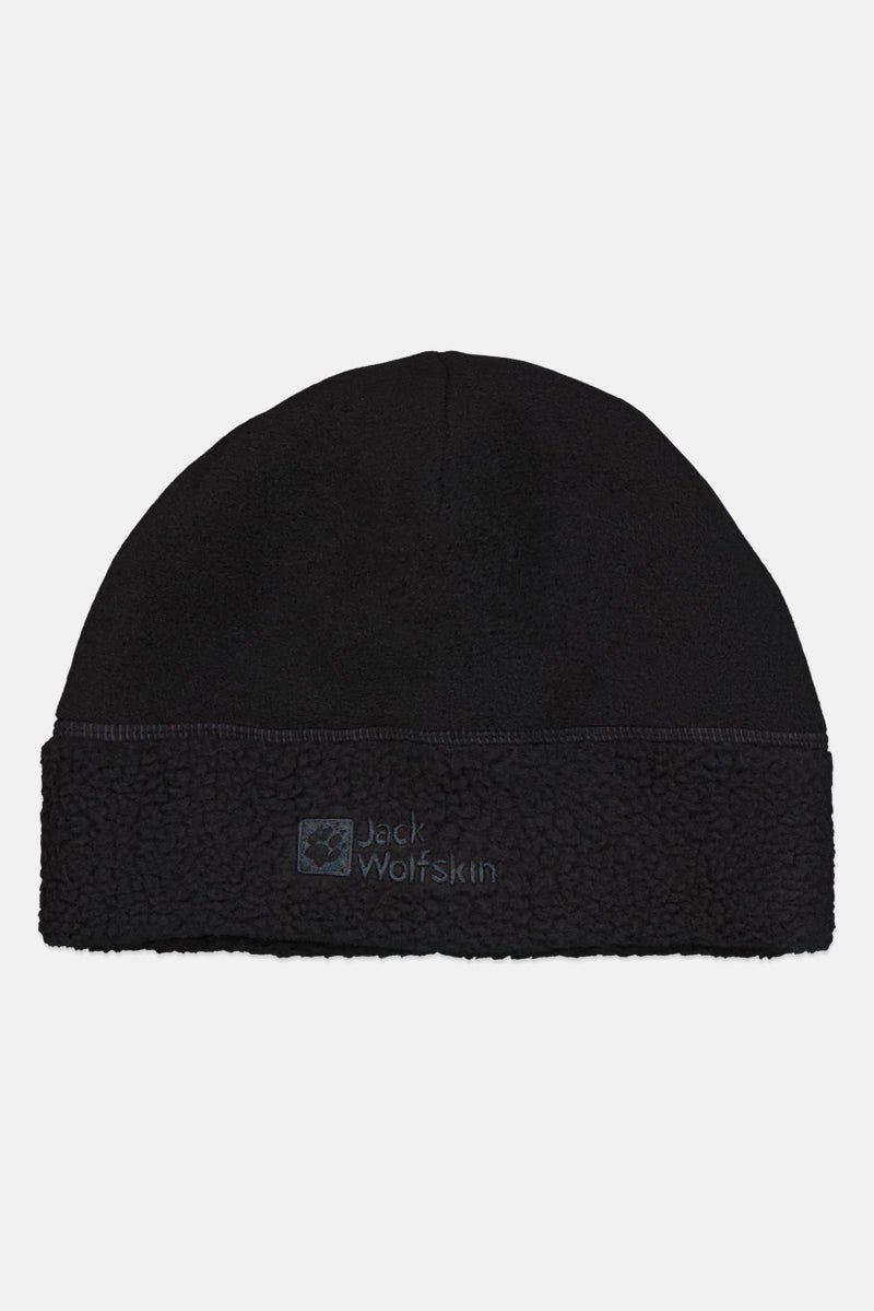 Jack Wolfskin قبعة أطفال صبي مزخرفة بشعار، رمادي داكن - Image 1