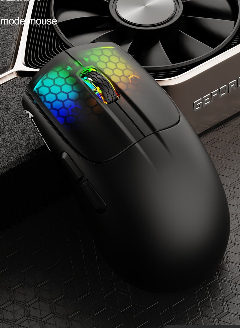 Attack Shark X5RGB 3-mode wireless gaming mouse, lightweight, suitable for esports, Bluetooth wireless and wired mouse - Image 1